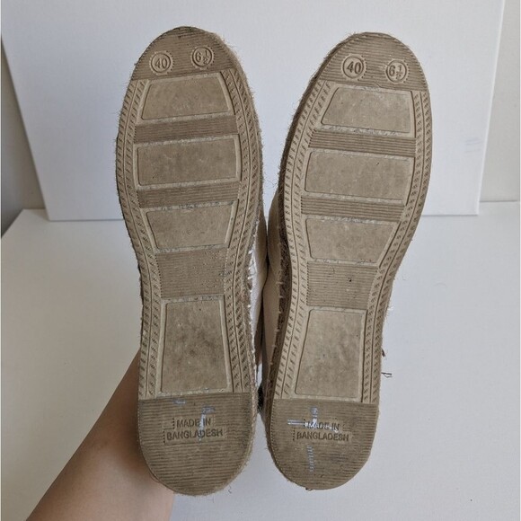 Cream Slip On Canvas Espadrille shoes - Picture 4 of 5